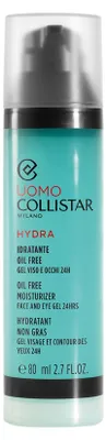 Imagen del producto de Collistar Uomo, Gel hidratante facial y para el contorno de ojos, sin aceites, 80 ml