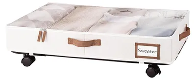 Imagen del producto de Cajas de almacenamiento con ruedas para debajo de la cama