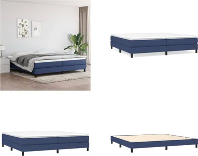 Immagine prodotto di vidaXL Letto a molle blu 200x200 cm in tessuto - Letto a molle - Letti a molle - Letto - Mobili per la camera da letto