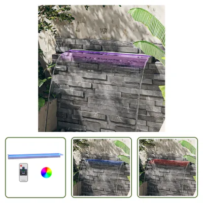 Zdjęcie produktu dla The Living Store Element wodospadu z diodami LED RGB stal nierdzewna 108 cm