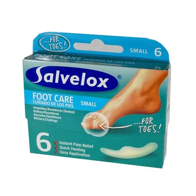 Obrázek produktu pro Salvelox Foot Care Small Blisters 6 kusů 21×64 mm.