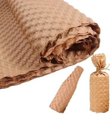 Produktbild von Kraftpapierverpackung für Weinfässchen - 15 Stück - Bubbelverpackung - Schokbeständig - Dempfbar - 29 cm x 30 cm - Inpakpapier