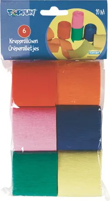 Produktbild von 30 (5x6Stk) Rollen Deko Krepp Papier Krepppapier je 10m