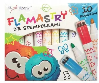 Produktbild von St. Majewski Filzstifte mit Stempeln, 10er Set