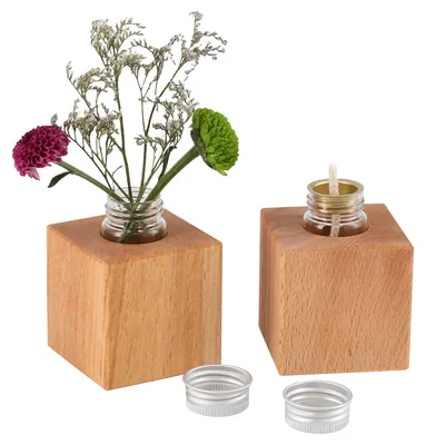 Immagine prodotto di Mini-vasi e lampade ad olio, set da 2, colore naturale.
