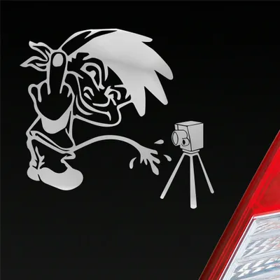 Produktbild von Auto Aufkleber Männeken Piss  Tuning Radar 10x10 cm Silber Sticker Heckscheibenaufkleber