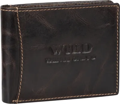 Produktbild von Wild Things Only !!! echt Leder Portemonnaie Geldbörse Herren Querformat Braun (5453)