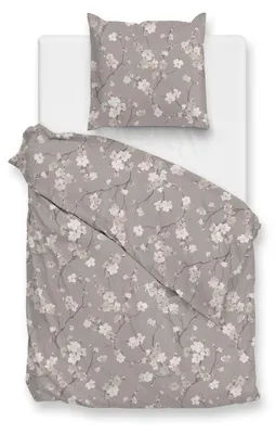 Produktbild von Zohome Bettbezug Baumwolle-Flanel Aria - 155x220 cm + 1x Kissenbezug 80x80 cm in Grey