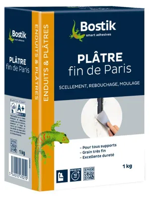 Image de Plâtre Fin Bostik 1kg Réparation Et Finition Lisses - Bostik