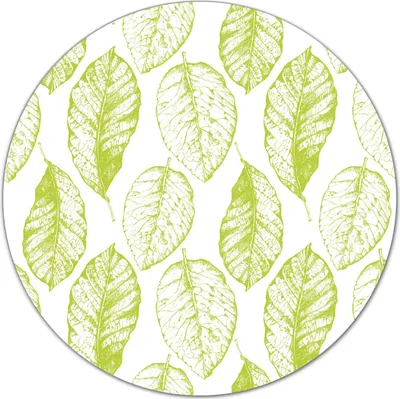 Produktbild von Glas-Herdabdeckplatte Glaskeramikkochfeld-Abdeckung Schneideplatten - 40 cm - Blätter Weiß-grün