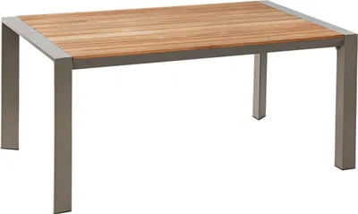 Produktbild von Dehner Ausziehtisch Cleveland, 160/240 x 101 x 76 cm, Aluminium / FSC®-es Teakholz, beige/hellbraun