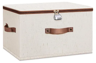 Immagine prodotto di Contenitore pieghevole con coperchio, dimensioni 40x30x21 cm, ideale per abbigliamento e giocattoli