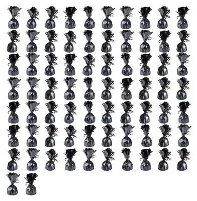 Produktbild von Ballongewichte Set 72 Stück - Schwarzer Kreis für Heliumballons & Folienballons - Perfekte Party Deko für Hochzeit, Geburtstag & Events