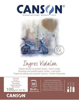 Immagine prodotto di CANSON C400103030 CANSON blocco carta da disegno "Ingres Vidalon", 320 x 410 mm
