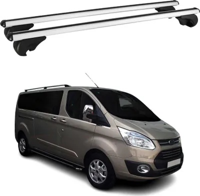 Obrázok produktu pre Strešný nosič Základný nosič pre Ford Transit Custom 2013-2022 75 kg hliník strieborný 2 diely