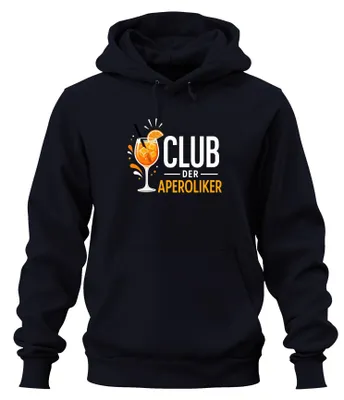 Produktbild von Club der Aperoliker Spritz Cocktail Sommer Mädelsabend Hoodie Kapuzenpullover, Navy, L