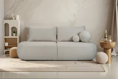 Zdjęcie produktu dla Rozkładana Sofa Fabo z pojmnikiem na pościel, tkanina Quelle Szary