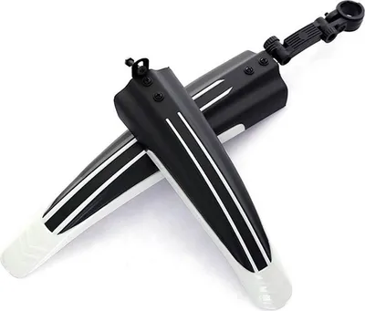 Produktbild von - Fahrradschutzblech Set für vorne & hinten | Kunststoff Kotflügel für Mountainbikes | Schmutzfänger für Fahrräder | Farbe [weiß] - Universal Radschutz | Rennrad Radschützer | 26 - 28 Zoll