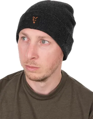 Zdjęcie produktu dla Czapka Męska Wędkarska Fox Collection Beanie - Black/ Orange