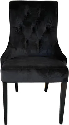 Produktbild von Casa Padrino Luxus Esszimmer Stuhl Schwarz / Schwarz ohne Armlehnen - Neoclassic