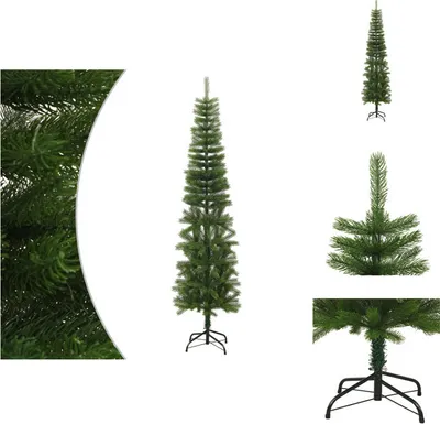 Zdjęcie produktu dla vidaXL Sztuczna choinka ze stojakiem smukła 240 cm PE - Choinki bożonarodzeniowe