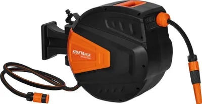 Produktbild von Einziehbarer Gartenschlauch 15 m + 1,5 m 1/2" | Kraft&Dele