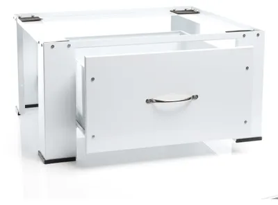 Waschmaschinen-Untergestell mit Schublade, 150 kg, weiß