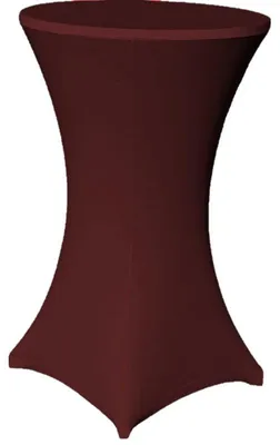 Produktbild von Stehtisch Husse Bordeaux Ø 80 cm mit Fußlaschen Stretch