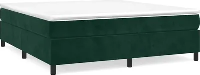 Image de Cadre de lit sans matelas vert foncé 180x200 cm velours