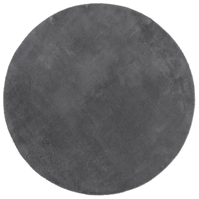 Immagine prodotto di vidaXL Tappeto HUARTE a pelo corto morbido e lavabile antracite Ø 120 cm