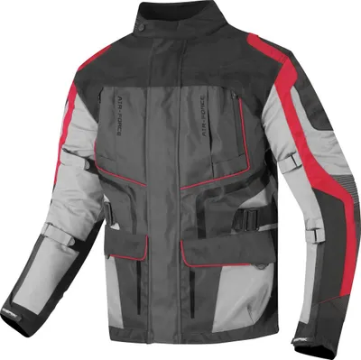 Immagine prodotto di Berik Safari giacca impermeabile 3in1 in tessuto da moto, nero/rosso, 52