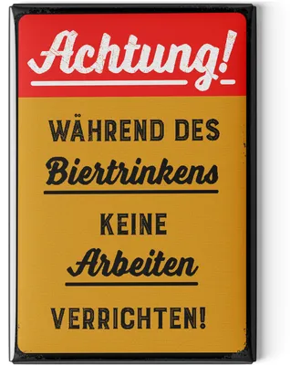 Produktbild von LANOLU Kühlschrankmagnete lustig- Während des Biertrinkens -lustige Magnete mit Sprüchen und witzigen Motiven 8x5,5cm