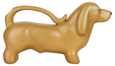 Gießkanne Kunststoff goldfarben Dackel 2 L 10 x 34 x 19 cm