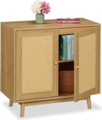 Produktbild von Sideboard in Rattanoptik, Holzbeine, 2 Türen