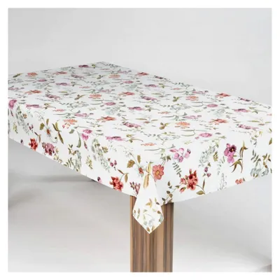 Produktbild von Wachstuch-Tischdecke Gartentischdecke Blumen Ranken Bunt, Größe: 100x140