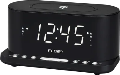 Produktbild von PEDEA 55005300, Uhr, FM, 87,5 - 108 MHz, Automatisches Tuning, LED, Schwarz