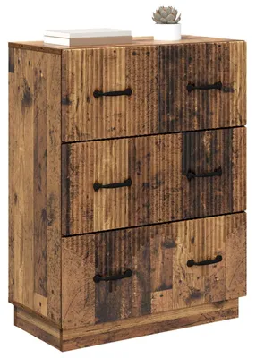 Produktbild von vidaXL Schubladenschrank Altholz 66 x 34,5 x 87 cm Holzwerkstoff