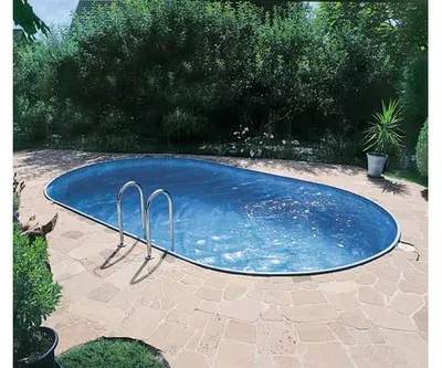 Produktbild von Einbaupool Stahlwandpool oval Ø 0 cm 800 x 420 x 150 mm 41000 l weiß inkl. Innenauskleidung