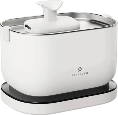 Image de Petlibro Dockstream Fontaine à eau pour chats et chiens avec pompe sans fil, blanche