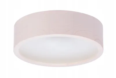 Produktbild von STOLARNIA PIKA Deckenleuchte - Holz Runde Deckenlampe Weiß Kiefer 1xE27 (∅27 cm) - Modern Weißlich Lampe für Schlafzimmer, Wohnzimmer, Flur, Küche