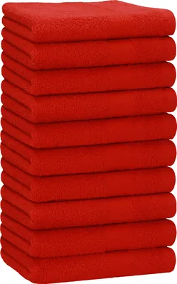 Produktbild von Betz 10 Stück Handtücher 50x100 cm PREMIUM  100% Baumwolle  Farbe: rot