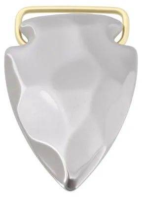 Immagine prodotto di Riemgesp in acciaio inossidabile - Design retrò a forma di roccia - 74x50 mm - Adatto per cinturini da 38 mm - Resistente - Peso: 110 g