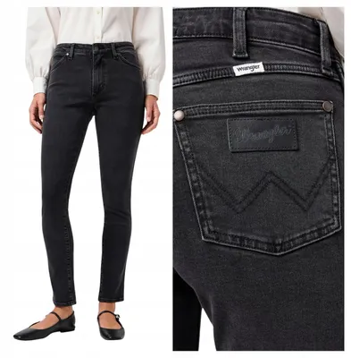 Produktbild von Wrangler | Damenjeans Sienna schwarz Denim Stretch Skinny Fit figurbetonte Röhrenjeans modern W28 L32