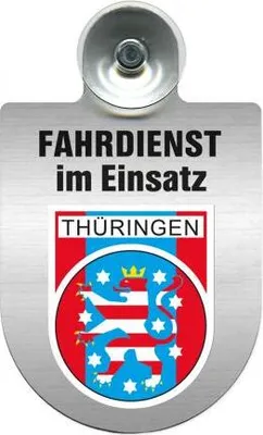 Produktbild von Einsatzschild Windschutzscheibe incl. Saugnapf - Fahrdienst im Einsatz - 309458 - incl. Regionen nach Wahl Color - Region Thüringen