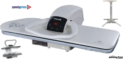 Produktbild von Professionelle 100HD Schwerlast Dampfbügelpresse mit Höhenverstellbaren Ständer von Speedypress - 101cm; 2.600watts (+ Bügeleisen, Ersatzabdeckung & Schaumstoff-Unterfilz und Wasserfilterpatrone GRATIS)