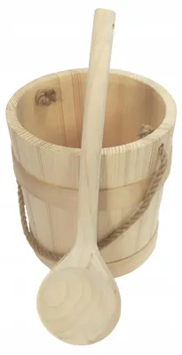 Productafbeelding van Houten Emmer met Pollepel voor Sauna, 5 Liter
