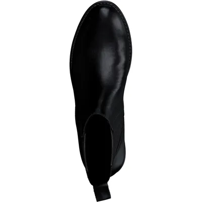 Produktbild von MARCO TOZZI Damen Stiefelette Leder Chelsea Boot flach Stretch 2-25366-41, Größe:42 EU, Farbe:Schwarz