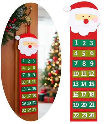 Productafbeelding van Adventskalender | 24 lades | Vilt | Kerstman