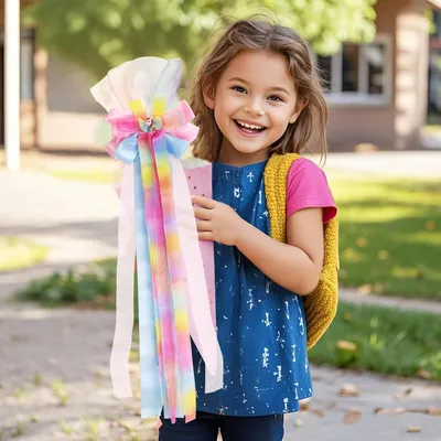 Productafbeelding van Schooltasdecoratie: Zeemeermin, eenhoorn, 65x20cm, voor meisjes, decoratie voor de eerste schooldag