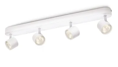 Produktbild von Philips Dimmbare LED Star Decken-/Wandspot, 4x, Strahler Oberflächenbeleuchtung, Nicht austauschbare(s) Leuchtmittel, 4 Glühbirne(n), LED, 2700 K, Weiß